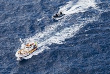 The San Pietro's skipper was arrested during oil survey protests yetserday. Photo / Supplied