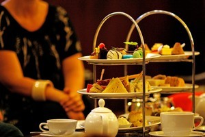 High tea at the Langham Hotel in Auckland. Photo / Dean Purcell