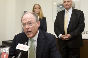Act Leader Don Brash speaks during the press conference. Photo / Mark Mitchell