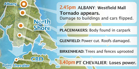Map of the tornado's path. Map of the tornado's path.