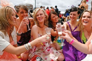 It's only a drink at the Caulfield Cup, but the consequences could be grim if cancer experts are right. Photo / Getty Images