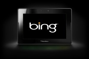 Microsoft's Bing will be the default search engine on BlackBerry devices, including the new Playbook tablet.