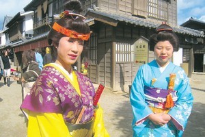 Geishas at Movieland in Kyoto. Photo / Michelle Hewitson
