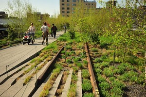 New York's High Line, which opened in 2009, is a park built on abandoned railway lines above the streets of Manhattan. Photo / Supplied