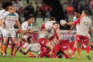 Kieran Read of the Crusaders in action during the match against the Cheetahs. Photo / Getty Images