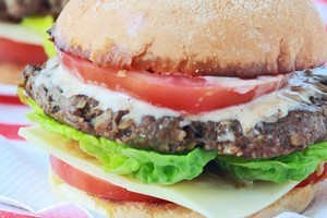 Cajun beef burgers. Photo / Ian Jones