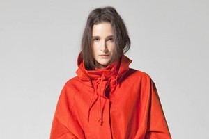 Sherie Muijs' 'Churchward' orange raincoat, $725. Photo / Supplied