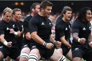 Richie McCaw and team do the haka. Photo / Getty Images