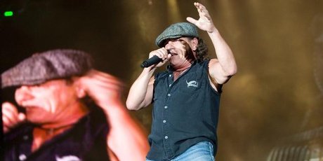 AC/DC's Brian Johnson performing during their concert at Westpac Stadium, Wellington, January 28 2010. Photo / Mark Mitchell AC/DC's Brian Johnson performing during their concert at Westpac Stadium, Wellington, January 28 2010. Photo / Mark Mitchell