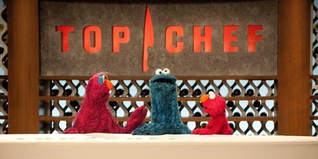 Sesame Street muppets drop in on the Top Chef contestants. Photo / Supplied Sesame Street muppets drop in on the Top Chef contestants. Photo / Supplied