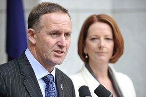 In the first address to the Australian Parliament by a New Zealand Prime Minister, Mr Key spoke of the two countries’ shared values, common history and areas of mutual concern. Photo / NZPA/Mark Graham