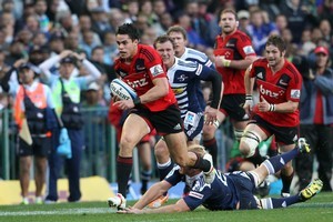 Sean Maitland of the Crusaders in action during the match against the Stormers. Photo / Getty Images
