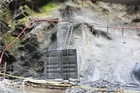 A container being used as an airlock to allow access to the Pike River mine. Photo / Herald on Sunday