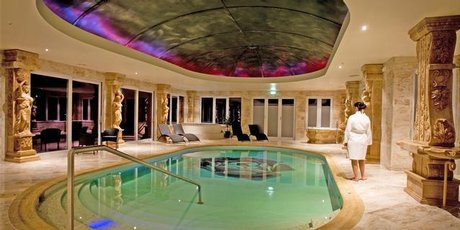 The Spa at Nugget Point Hotel has a Roman-bathhouse feel, with a large pool under a magnificent domed roof. Photo / Dean Purcell