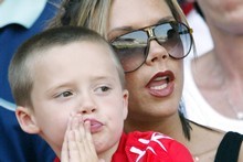 Victoria Beckham, here with her son Brooklyn, is expecting her fourth child. Photo / Supplied Victoria Beckham, here with her son Brooklyn, is expecting her fourth child. Photo / Supplied