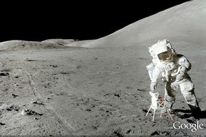 Google has a site where you can walk on the moon. Photo / Supplied