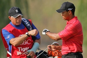Steve Williams and Tiger Woods. Photo / Getty Images