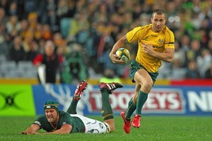 Quade Cooper must be hassled out of his rhythm in a match which will have ramifications for later in the year. Photo / Getty Images