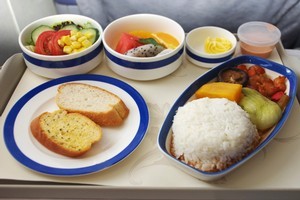 Airline food, after seat comfort and punctuality, is now the most important factor a passenger considers when they're booking their ticket. Photo / Thinkstock