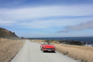 The road to Cape Palliser lighthouse, south of Martinborough, passes through the isolated fishing community of Ngawi, which boasts the highest number of bulldozers per capita in the world. Photo / Paul Rush