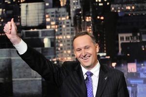 New Zealand Prime Minister John Key appeared on the David Letterman Show in New York on September 24, 2009. Photo / NZPA