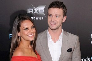 Justin Timberlake joked that his 'Friends With Benefits' co-star Mila Kunis was his bodyguard after she leapt to his defence during a press conference in Russia. Photo / AFP