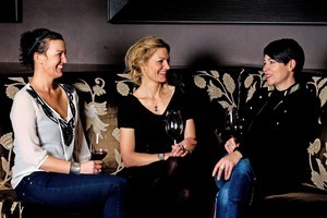 (From left) Bronwen Skuse, Rachael Carter and Belinda Jackson (Location: Barolo restaurant, The Langham, Auckland). Photo / Babiche Martens
