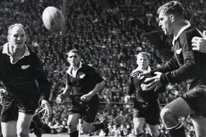 Colin Meads in action for the All Blacks. Photo / NZ Herald Archives