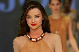 Miranda Kerr wears a design by Kirrily Johnston on the catwalk at the David Jones Spring/Summer 2011 season launch in Sydney, Australia. Photo / Getty Images