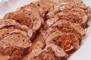 Turkey with apricots and walnuts. Photo / Glenn Jeffrey