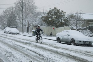 A bitterly-cold polar blast towards the end of July brought the monthly temperature down to average. Photo / NZ Herald
