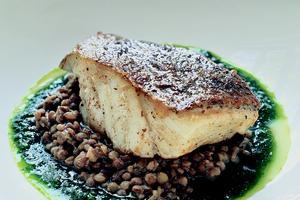 Cod with Lentils. Photo / Supplied