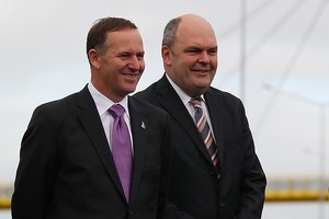 Prime Minister John Key and Minister of Transport Steven Joyce. Photo / Getty Images