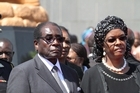 Zimbabwean President Robert Muagbe with his wife Grace. Photo / AP