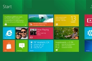 'Start screen' from the developer preview of Windows 8. Photo / Supplied