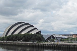 Clyde Auditorium, also known as the Armadillo. Photo / Graham Reid