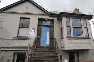 Residents of this Dunedin flat - called the Penguin - are in the running to be the biggest losers of the Next Top Flat competition. Photo / Otago Daily Times