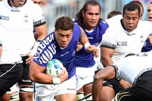 The clash between Fiji and Samoa had a Six Nations feel to it. Photo / Getty Images