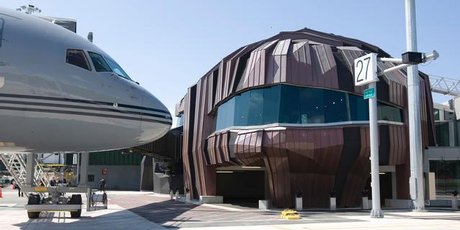 Wellington Airport's new international terminal, The Rock, was developed in preparation for the Rugby World Cup. Photo / Mark Mitchell