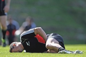 Dan Carter has a groin strain. Photo / Getty Images