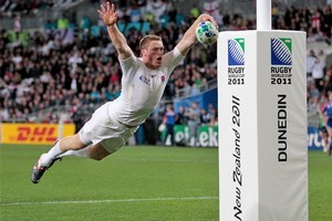 England winger Chris Ashton scored six tries during the pool phase of the Rugby World Cup. Photo / Brett Phibbs