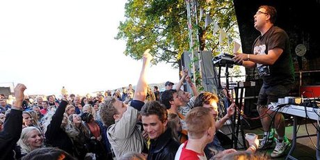 Disasteradio plays to fans on one of his tour dates in Europe. Photo / Luke Rowell Disasteradio plays to fans on one of his tour dates in Europe. Photo / Luke Rowell