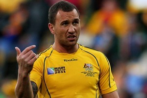 Wallabies coach Robbie Deans says Quade Cooper could start at fullback at this weekend's semifinal. Photo / Getty Images