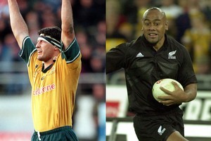 John Eales and Jonah Lomu were both heroes during Bledisloe Cup clashes in 2000. Photo / Getty Images