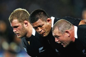 The All Blacks front row. Photo / Getty Images