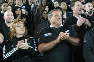 The hopes of four million New Zealanders will go with the All Blacks into tonight's Rugby World Cup final. Photo / Greg Bowker