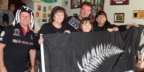 All Blacks fans watch the Rugby World Cup final in Split, Croatia. Photo / Charlotte Whale