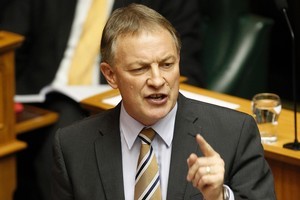 Labour leader Phil Goff followed up his comments on Radio New Zealand with a tweet claiming Prime Minister John Key did not have the "guts" to debate him. Photo / Mark Mitchell