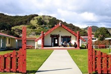 The entrance to Torere Marae. Photo / Jim Eagles
