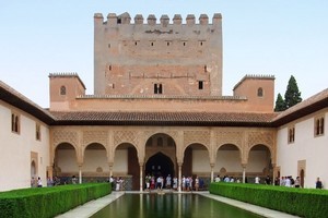 The Alhambra's old palaces, with their exquisite arabesques, are the jewel of Granada. Photo / Creative Commons image by Wikimedia user Nikater